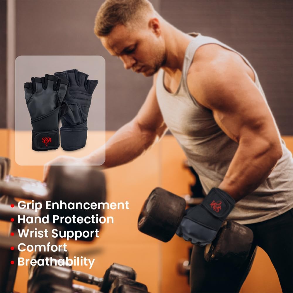 S&M Fitness Gloves, Training Gloves for Workout