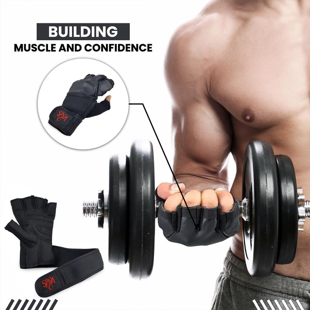 S&M Fitness Gloves, Training Gloves for Workout