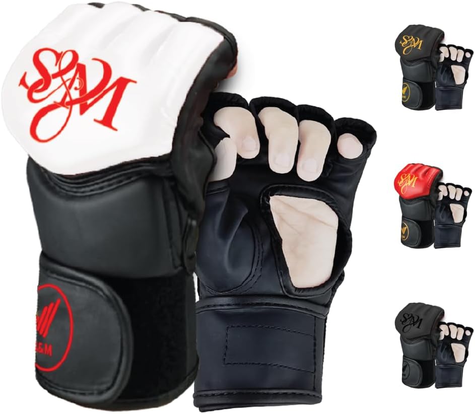 S&M Professional MMA Gloves for Grappling, Sparring, Training, Martial Arts