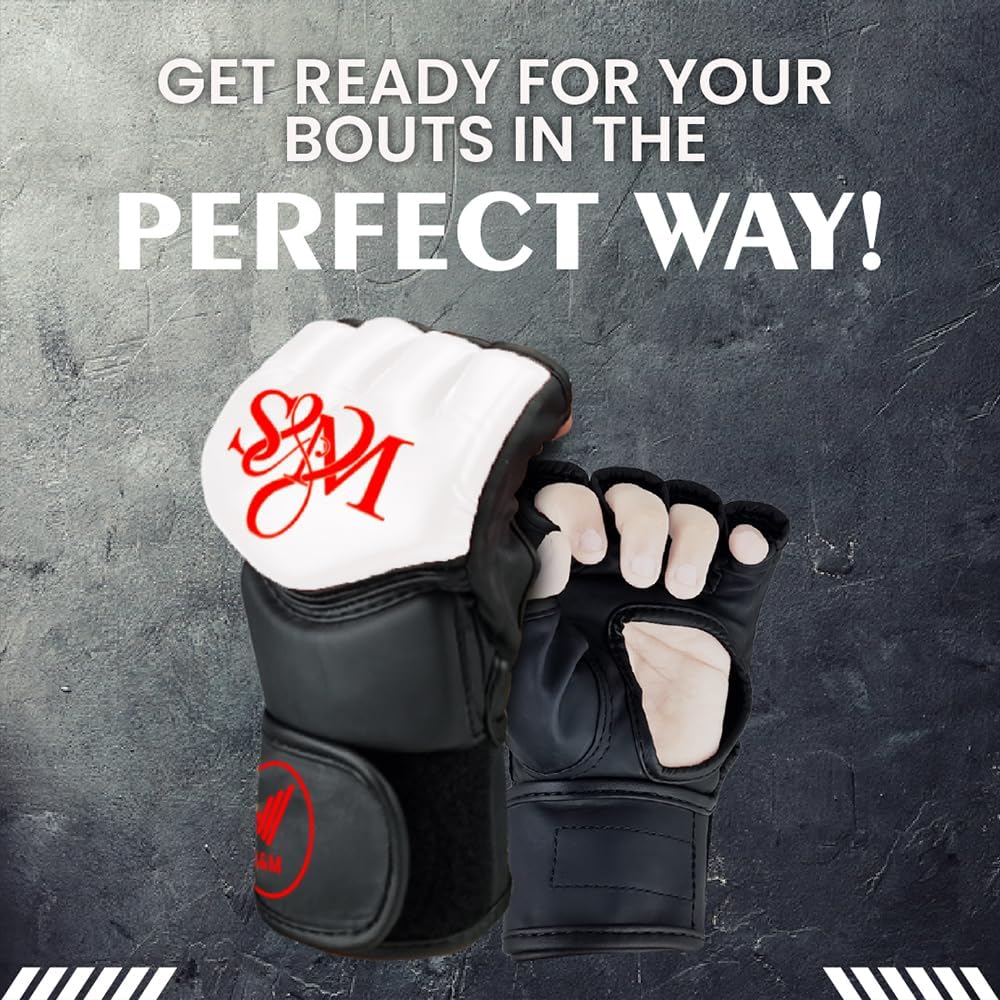 S&M Professional MMA Gloves for Grappling, Sparring, Training, Martial Arts