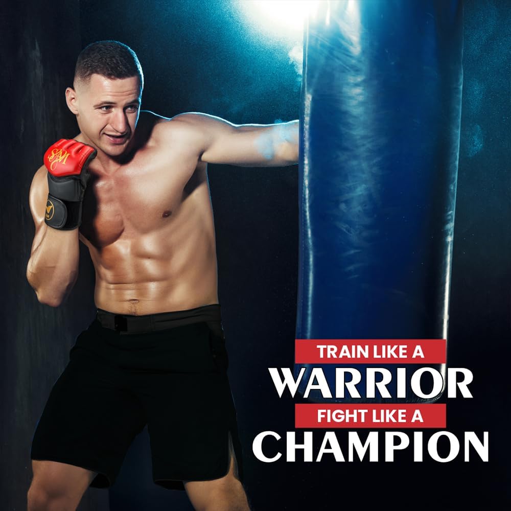 S&M Professional MMA Gloves for Grappling, Sparring, Training, Martial Arts