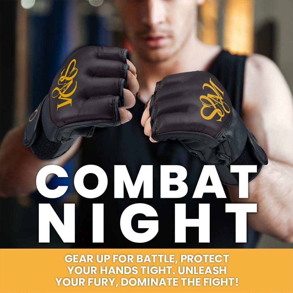 S&M Professional MMA Gloves for Grappling, Sparring, Training, Martial Arts