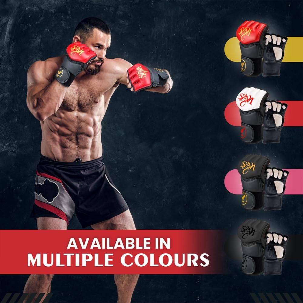 S&M Professional MMA Gloves for Grappling, Sparring, Training, Martial Arts