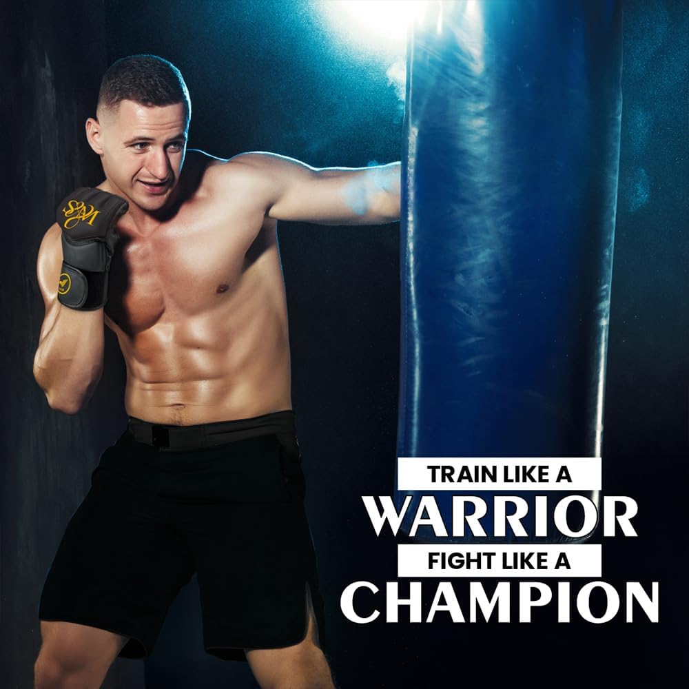 S&M Professional MMA Gloves for Grappling, Sparring, Training, Martial Arts