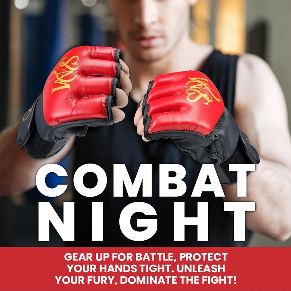 S&M Professional MMA Gloves for Grappling, Sparring, Training, Martial Arts