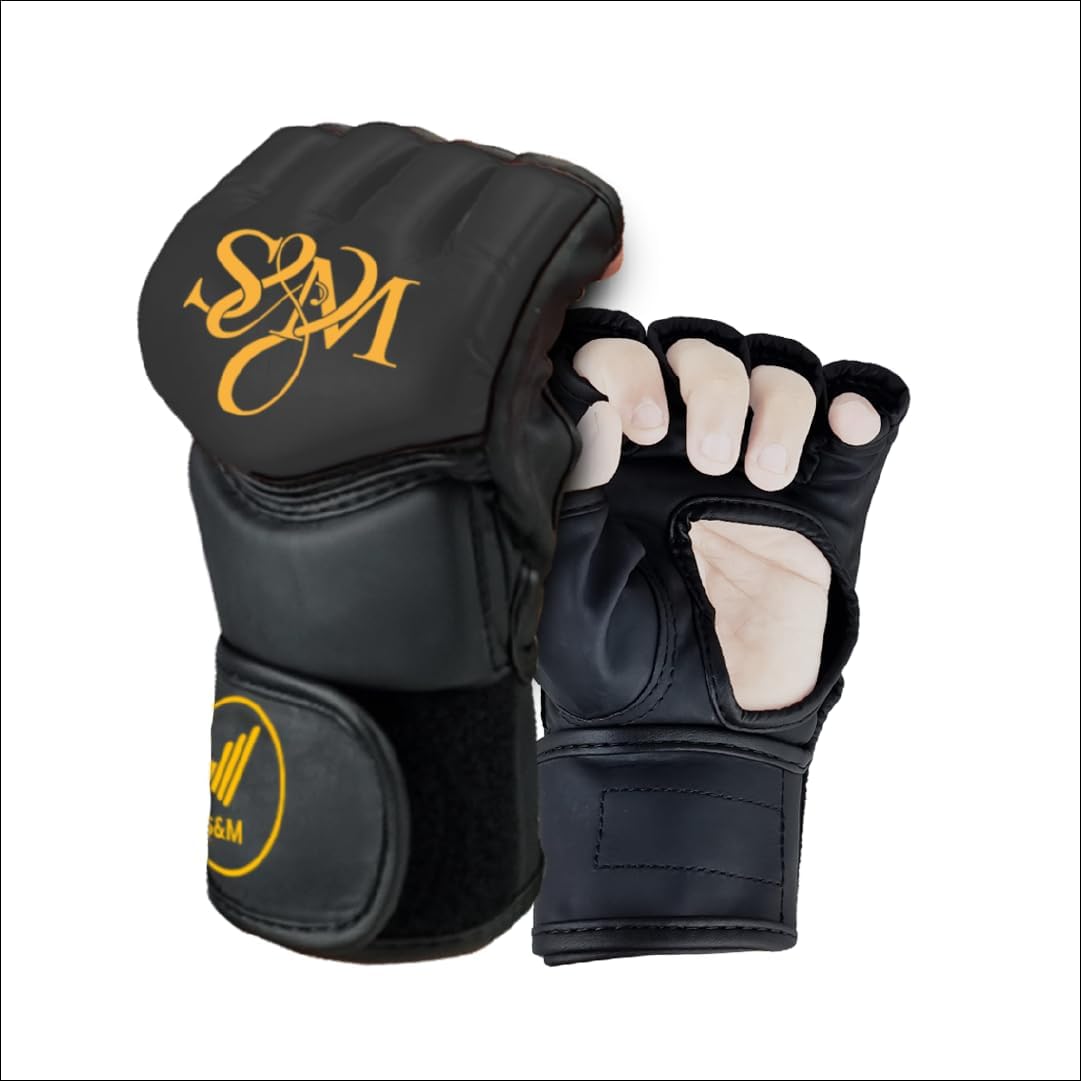 S&M Professional MMA Gloves for Grappling, Sparring, Training, Martial Arts