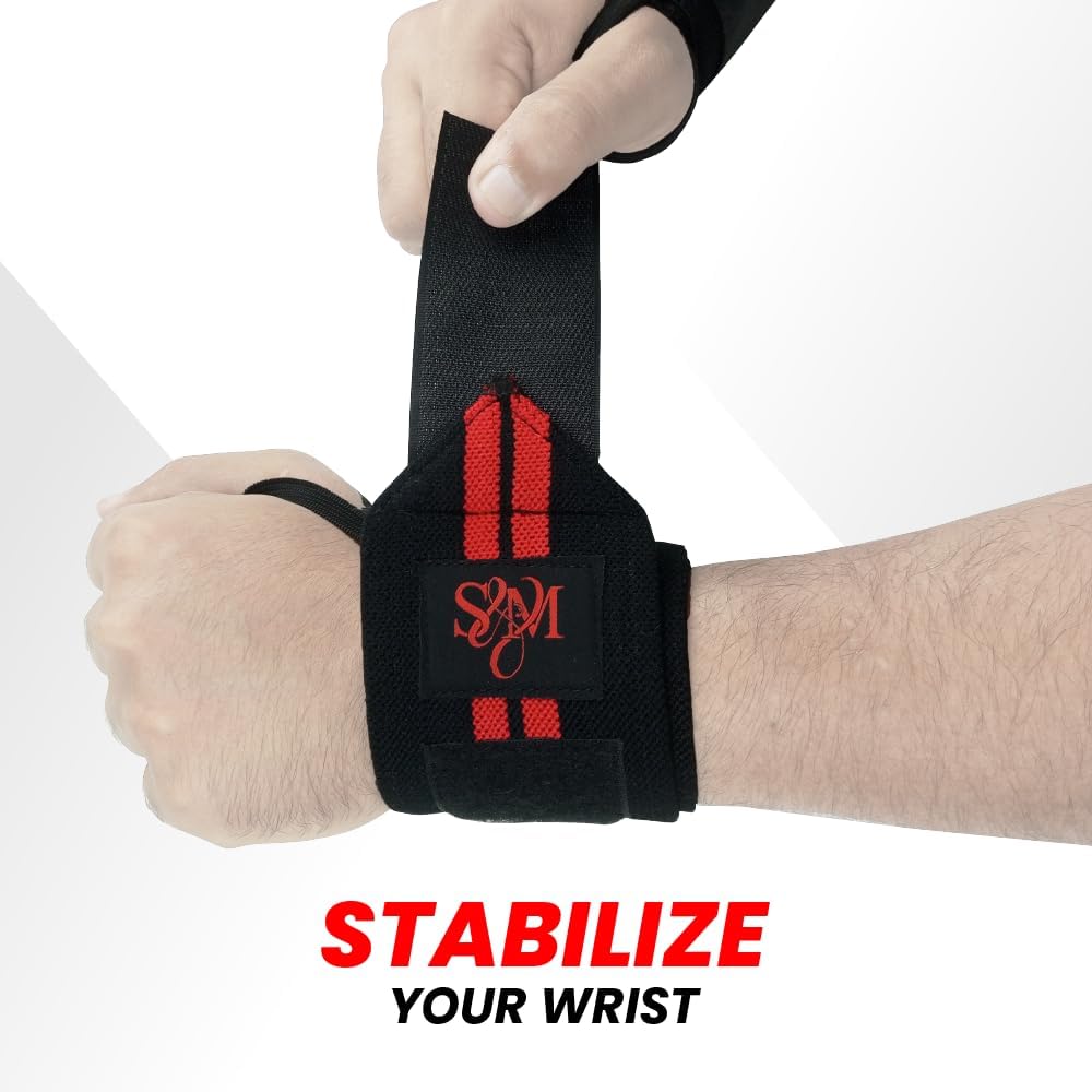 S&M Wrist Straps for Bodybuilding, Weightlifting, Bench Press