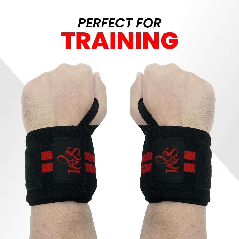 S&M Wrist Straps for Bodybuilding, Weightlifting, Bench Press